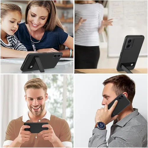 Miniatura 7 de Compatible con Motorola Moto G24 4G / G04 4G /G04S / E14 4G Funda de teléfono con protector de pantalla de vidrio [3 formas de soporte] Soporte