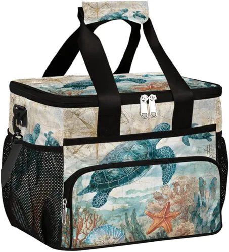 Miniatura 16 de Pardick Bolsa térmica suave con aislamiento de leopardo de galaxia para hombres y mujeres, lonchera grande a prueba de fugas, enfriador de playa