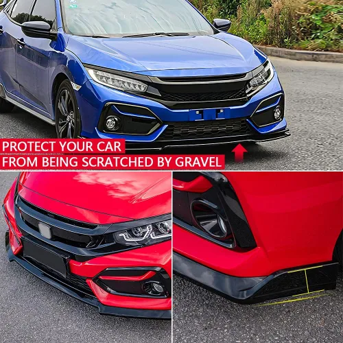 Miniatura 2 de Archaic Alerón de labio delantero para Honda Civic 2017-2021, Alerón de labio de barbilla del parachoques para Civic Hatchback FK7/Sedan SI/Coupe