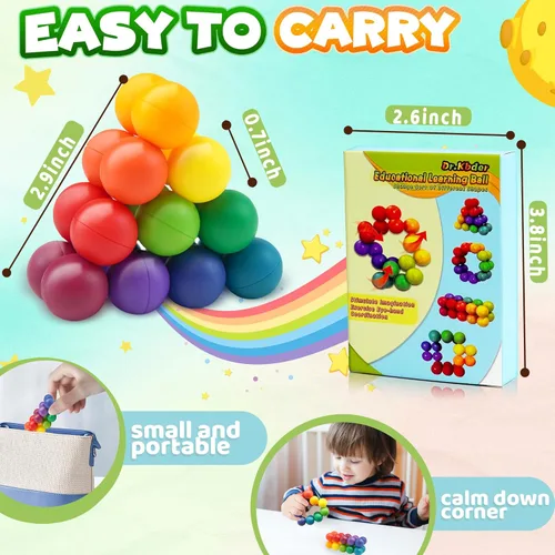 Miniatura 5 de Juguetes sensoriales para autismo Huevos de Pascua de ansiedad para niños pequeños, relleno de cesta de Pascua para niños, bola de ansiedad