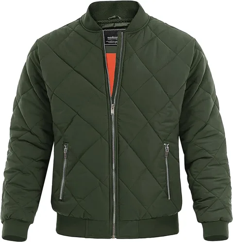 MAGNIVIT Chaqueta bomber para hombre, chaqueta acolchada para invierno y otoño, abrigos acolchados cálidos