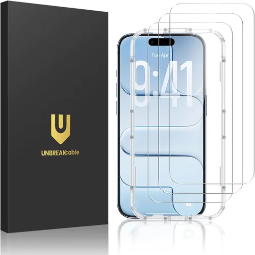 Miniatura 29 de UNBREAKcable Paquete de 3 protectores de pantalla para iPhone 17 Pro Max, vidrio templado doble inastillable [marco de fácil instalación]