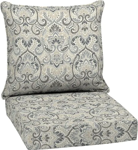 Miniatura 34 de Arden Outdoor Deep Seat Cushion Set, 24 x 24 pulgadas, Cojín para patio resistente al clima, a la lluvia y a la decoloración para silla, sofá y sofá