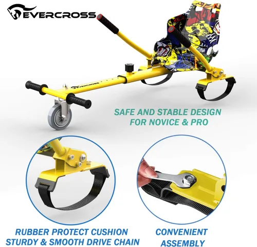 Miniatura 5 de EVERCROSS Accesorio de asiento para aeropatineta, asiento de nueva generación con sistema de freno de seguridad, longitud de marco ajustable