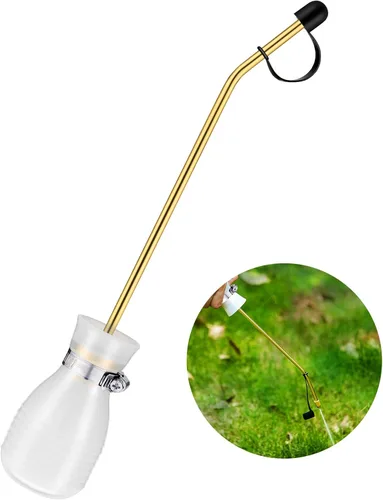 Miniatura 9 de Boao Polvo de tierra de diatomeas pulverizador de polvo de 4.6 onzas con dispensador de aplicador de polvo de jardín largo de cobre para suministros
