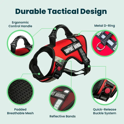 Miniatura 2 de Support Pets – El Único Arnés Oficial ESA™ para Perros – Chaleco Ajustable Sin Tirones para Fácil Reconocimiento de Mascotas con Correas