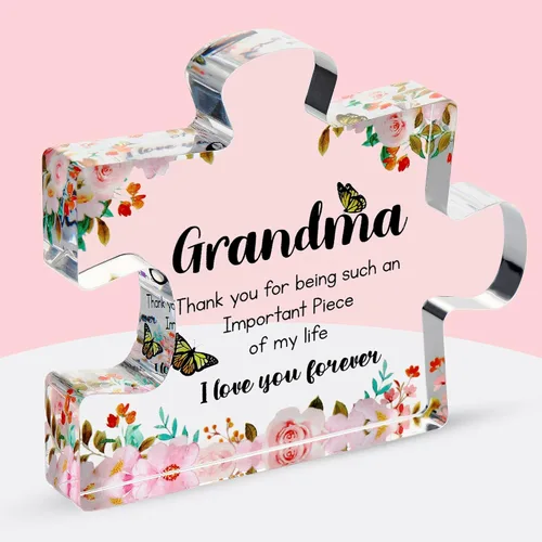 Miniatura 16 de VELENTI Regalos para Tía de Sobrina – Pieza de Rompecabezas de Bloque Acrílico Grabado – Lindo Regalo de Tía con Hermoso Dicho Pisapapeles
