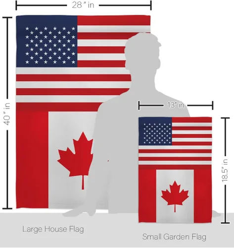 Miniatura 2 de Bandera de la Amistad de la Copa Mundial de Canadá y Estados Unidos, asta de bandera de arte de pared para exteriores, decoración al aire libre