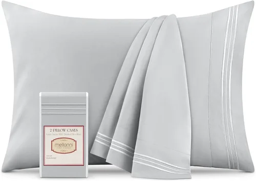 Miniatura 56 de Mellanni Fundas de almohada – Fundas de almohada lujosas, extrasuaves, refrescantes – 2 fundas de almohada de la colección Iconic – Cierre de sobre