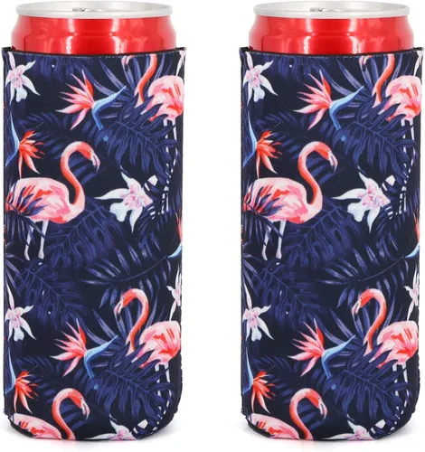 Miniatura 14 de 2 Fundas de neopreno para enfriar latas largas de cerveza, fundas para lata de cerveza plegables, fundas para enfriar latas, adecuadas para bebidas