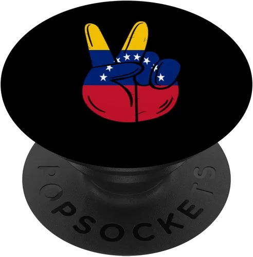 Proud To Be Venezuela Bandera Venezolana Paz Signo Divertido PopSockets PopSockets Estándar PopGrip