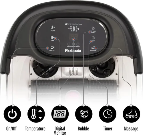 Miniatura 2 de Masajeador de pies de lujo todo en uno para spa - Masajeador motorizado y calefactable - Disfruta del mismo spa para pies en casa con calor, chorros