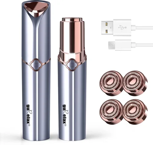 Miniatura 12 de Depilación facial para mujeres, removedor de vello facial eléctrico sin dolor recargable para cara, labios, barbilla con 2 cabezales de repuesto