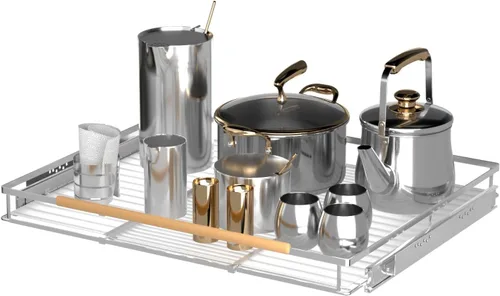 Organizador de cajones extraíbles, estantes de almacenamiento deslizables extensibles, resistentes, duraderos y suaves, 12.3 a 18.3 pulgadas de