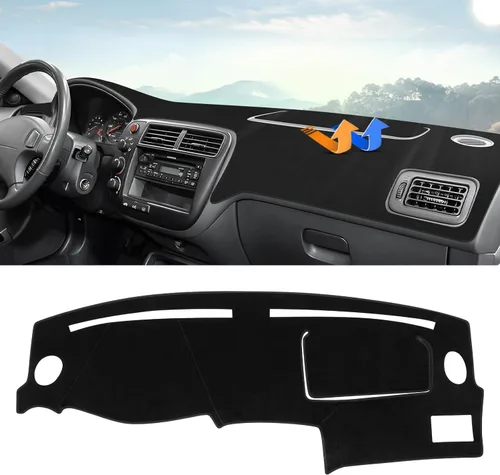 Miniatura 23 de Autorder - Tapete para salpicadero para 2007-2013 Chevy Chevrolet Silverado/GMC Sierra con dos guanteras, accesorios, cubierta de salpicadero