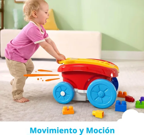 Miniatura 3 de MEGA BLOKS First Builders - Juguete de construcción para niños pequeños, carro con pala para bloques y 20 piezas con almacenamiento incorporado
