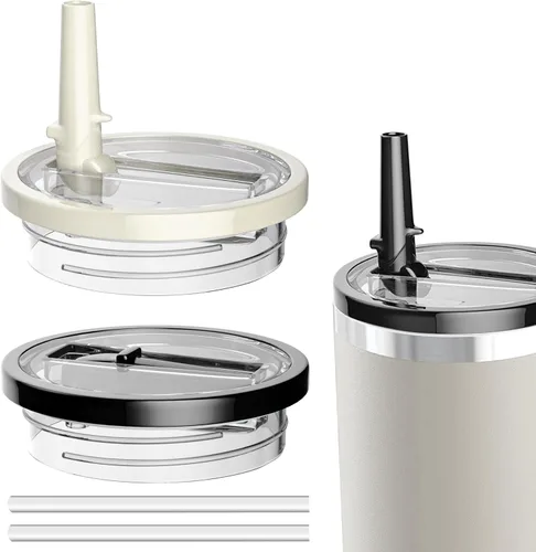 Miniatura 8 de 1 paquete de tapa con pajita abatible de 40 onzas, reemplazo para taza Stanley Quencher, tapa de taza a prueba de fugas y resistente a derrames