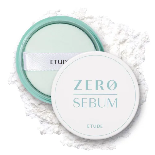 Miniatura 8 de ETUDE Set de polvo de secado Zero Sebum en dúo 0.14 onzas*2 (4g*2) Polvo facial suelto, ligero y sin sebo, con un 80% de minerales De larga