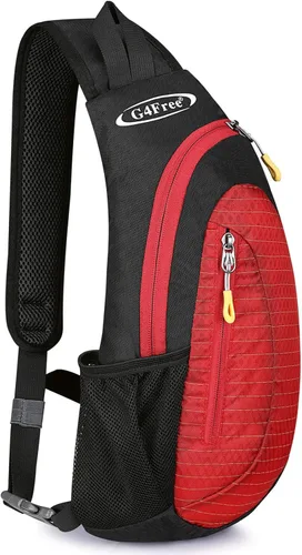 Miniatura 14 de G4Free Bolso bandolera para hombres y mujeres, mochila cruzada pequeña, bolsas de hombro ligeras para viajes, exteriores y deportes (azul)