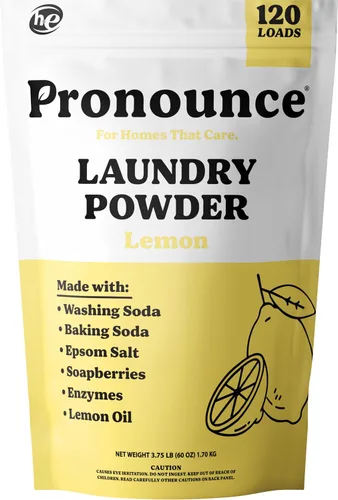 Miniatura 10 de Pronounce Alternativa de detergente para ropa en polvo, ingredientes más limpios. Más seguro para pieles sensibles. Lucha contra manchas y olores.