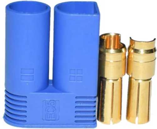 Miniatura 4 de 8 pares de conectores de batería EC5, conector Ec5 macho/hembra de 0.197 in, conector de bala dorada para dispositivo de batería RC ESC LIPO