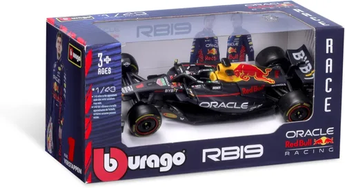 Miniatura 7 de Bburago 1:43 F1 RB19#1 Red Bull Racing Max Verstappen 2023 Champion Die Cast Nuevo Coche de aleación Fórmula 1 1/43 Modelo fundido a presión