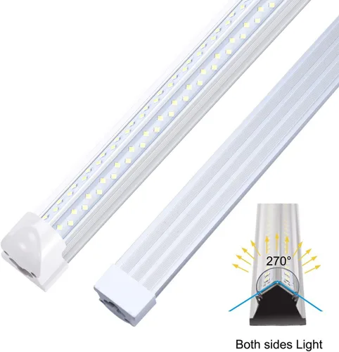 Miniatura 3 de Lámpara LED de tienda de 8 pies, forma de V, 120 W, 14400 lúmenes, 6000 K (blanco frío), lámpara de tubo integrada T8 de 8 pies y 96 pulgadas, Plug