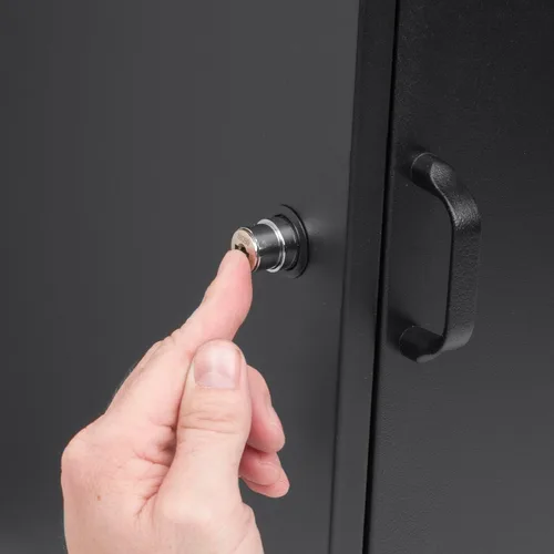 Miniatura 3 de Winbest Caja de correo de acero con ranura de caída con cerradura de piso independiente con compartimento para paquetes, color negro