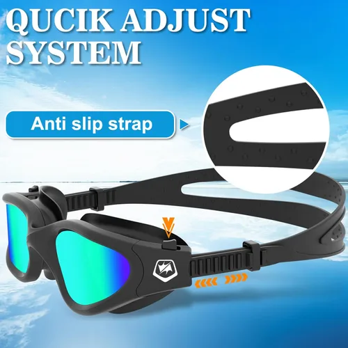 Miniatura 5 de WIN.MAX - Goggles de natación polarizados, antivaho, antirrayos ultravioleta, sin filtraciones y con visión clara para hombres, mujeres, adultos
