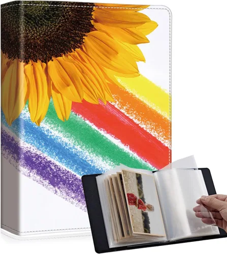 Miniatura 31 de Lindos álbumes de fotos de 4x6 pulgadas con 60 bolsillos y capacidad para 120 fotos con fuerte banda elástica, libres de ácido, a prueba de humedad
