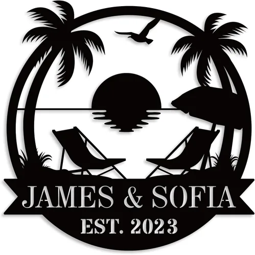 Miniatura 19 de Regalos de Boda para Parejas 2025, Letreros de Nombre Personalizados de Metal, Letreros de Nombre Personalizados, Letrero de Apellido Familiar