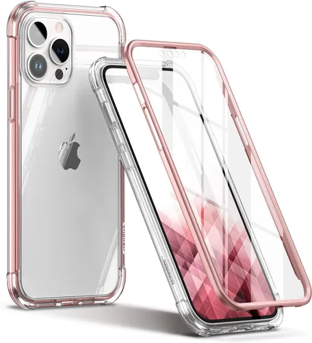 Miniatura 10 de SURITCH Funda transparente para iPhone 13 Pro Max, [protector de pantalla antiespía integrado] Funda rígida a prueba de golpes de 360°