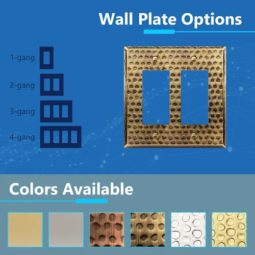Miniatura 4 de LIDER Placa decorativa de pared de metal para interruptor o receptáculo, cubierta de salida de acero inoxidable, resistente a la corrosión