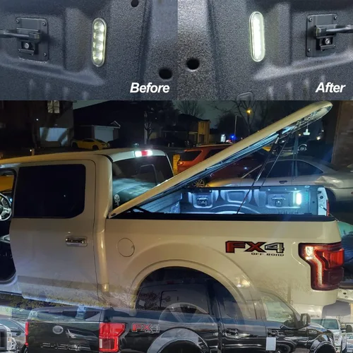 Miniatura 5 de Luces LED para Caja de Camioneta Compatibles con F150 15-20, Rap'tor F250 F350 F450 Super Duty Pickup Camioneta 17-21, Kit de Luces LED Blancas