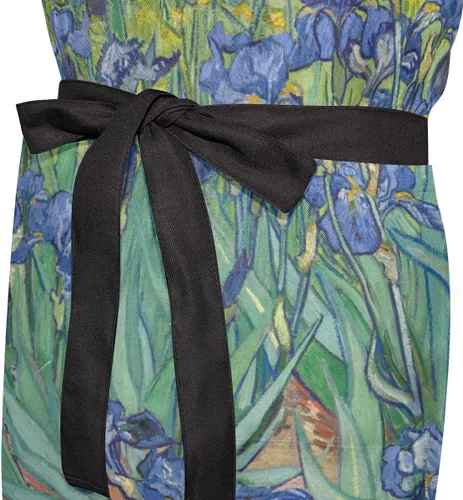 Miniatura 5 de Hokkien Van Gogh Irises - Delantal de cocina para el hogar para mujeres y hombres con bolsillos, delantal ajustable unisex perfecto para barbacoa