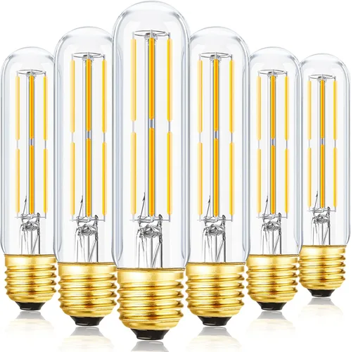 Miniatura 12 de Bombilla LED T10, bombillas tubulares LED regulables de 4 W, equivalentes a bombillas incandescentes de 40 W, 400 lm, blanco suave 3000 K, vidrio