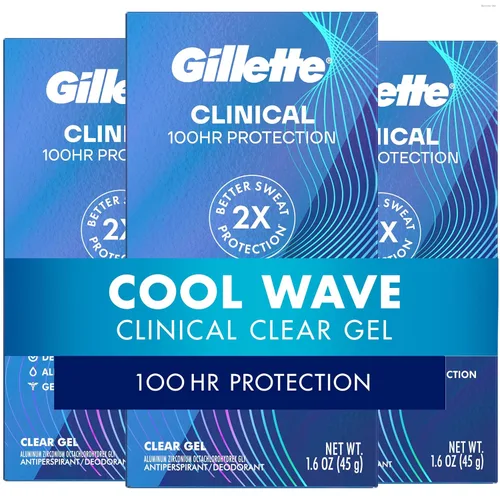 Gillette Antitranspirante clínico y desodorante para hombres, protección contra el sudor y el olor 72 horas, frescura de larga duración, tecnología
