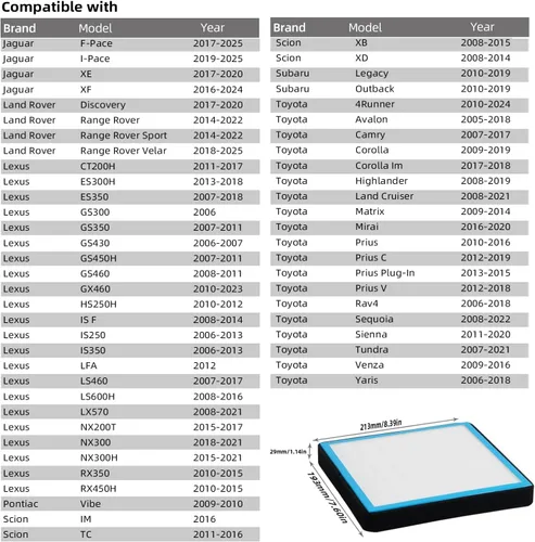 Miniatura 5 de Filtro de aire de cabina CF10285 compatible con Toyota 4Runner/Tundra/Highlander/Camry/Pruis/Sienna/Corolla Lexus Jaguar Land Rover Pontiac Scion