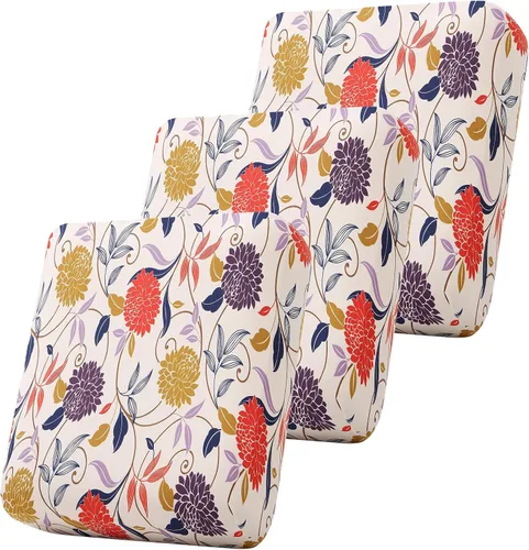 Miniatura 47 de Smiry Fundas de cojín de sofá estampadas, fundas elásticas suaves para sofá, fundas de sofá lavables antideslizantes, protector de muebles para Beige