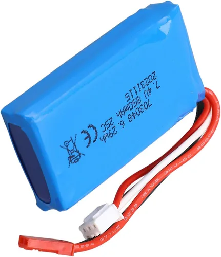 Miniatura 6 de RiToEasysports Batería de repuesto de avión RC, batería de helicóptero RC 7.4V 850mAh RC para V912V262V333V353BQ202 con enchufe rojo JST