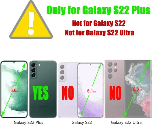 Miniatura 2 de ZZXX Funda tipo cartera para Samsung Galaxy S22 Plus con bloqueo RFID, soporte de ranura para tarjetas, funda protectora de cuero magnético fuerte