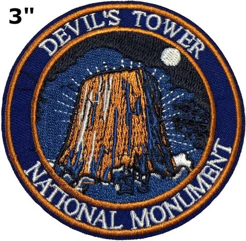 Miniatura 2 de Devil's Tower National Park - Parche bordado de 3.0 pulgadas para planchar o coser, decorativo, para vacaciones, recuerdo, vagar, naturaleza, vida