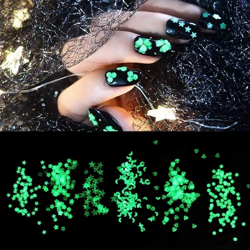 Miniatura 6 de Sourcingbay Stars Glitter 3mm Glow in The Dark Blue Star Glitter PVC Luminous Resin Craft Glitter for Nail Art Makeup Party Decoration UV Reactive
