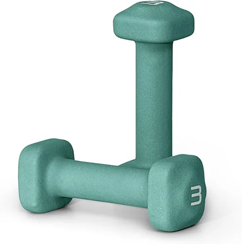 Miniatura 65 de Tone Fitness Pares de Mancuernas de Pesas de Neopreno con Cabeza Cuadrada Antirrodamiento Múltiples Opciones Azul