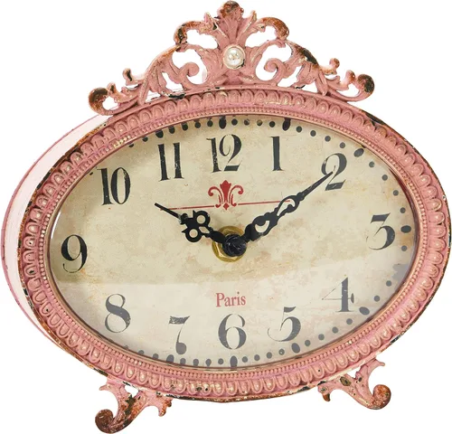 Miniatura 13 de Creative Co-Op Reloj de repisa de peltre envejecido verde