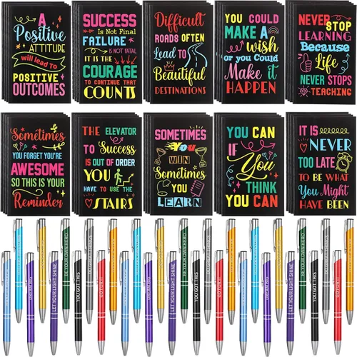 Miniatura 9 de Sabary Juego de 100 cuadernos inspiradores, mini cuadernos de bolsillo motivacionales, diarios de Navidad a granel, regalos de agradecimiento