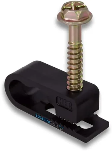 Miniatura 10 de SatelliteSale Clips redondos blancos de un solo clavo para Ethernet Coaxial Teléfono Cable TV Cable Gestión de Cable 100