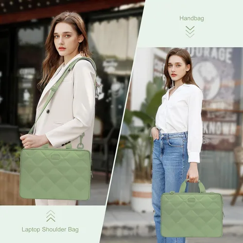 Miniatura 2 de MOSISO 360 Protective Laptop Shoulder Bag, Double Layer Fluffy Padded Laptop Bag with Anti-theft Zipper
