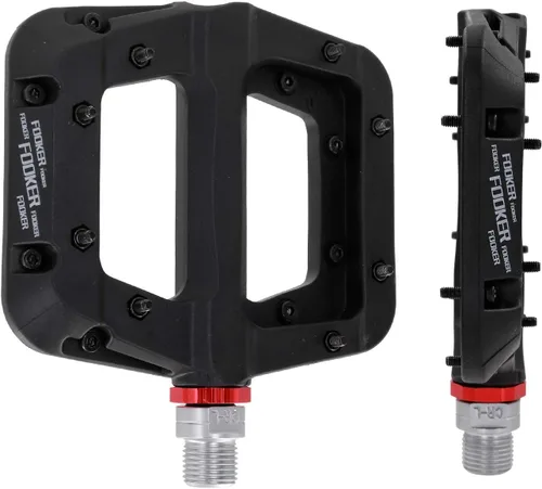 Miniatura 4 de FOOKER Pedales MTB para bicicleta de montaña, 3 rodamientos, antideslizantes, ligeros, de fibra de nailon, pedales de plataforma de bicicleta