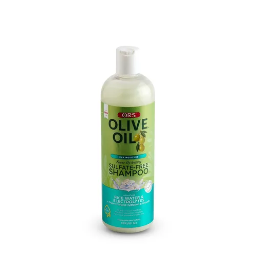 Miniatura 3 de ORS Aceite de oliva Max Moisture Champú súper hidratante sin sulfato, infundido con agua de arroz y electrolitos para una hidratación y crecimiento